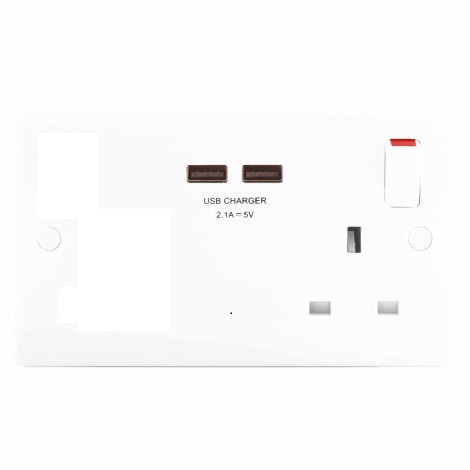 single 13 amp socket with usb