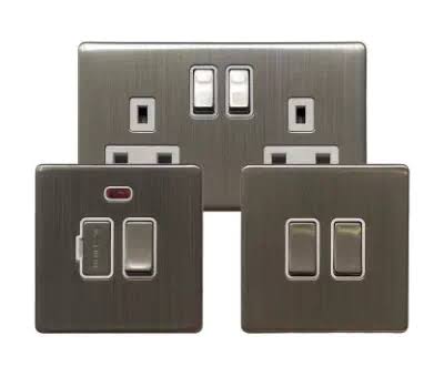 Nickel Screwless Metal Switch ENG